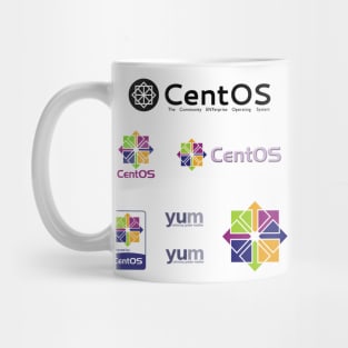 centos sticker set Mug